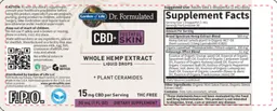 Label for CBD+ Youthful Skin