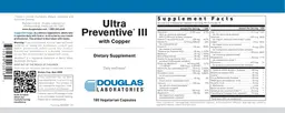 Label for Ultra Preventive III with Copper