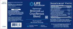 Label for Optimized Broccoli and Cruciferous Blend