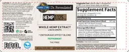Label for Hemp 1,125 mg Peppermint