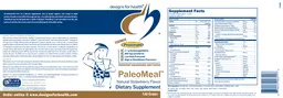 Label for PaleoMeal Natural Strawberry Flavor
