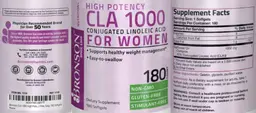 Label for High Potency CLA 1000 for Women