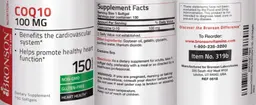 Label for CoQ10 100 mg