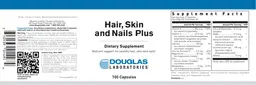 Label for Hair, Skin and Nails Plus