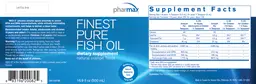 Label for Finest Pure Fish Oil Natural Orange Flavor
