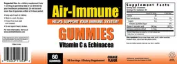 Label for Gummies Vitamin C & Echinacea Orange Flavor