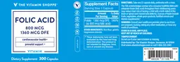 Label for Folic Acid 800 mcg