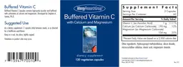 Label for Buffered Vitamin C