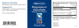Label for Magnesium Ascorbate