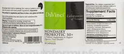 Label for Nondairy Probiotic 50+