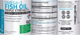 Label for Omega-3 Fish Oil Triple Strength