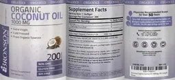 Label for Organic Coconut Oil 1000 mg
