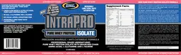 Label for IntraPro Strawberries & Cream Flavor
