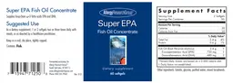 Label for Super EPA Fish Oil Concentrate