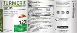 Label for Turmeric Complex with BioPerine 1000 mg