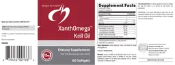 Label for XanthOmega Krill Oil