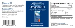 Label for Oregano Oil