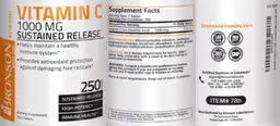 Label for Vitamin C 1000 mg Sustained Release