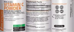 Label for Non-Acidic Vitamin C Powder 1000 mg