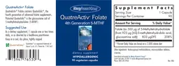 Label for QuatreActiv Folate