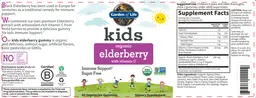 Label for Kids Organic Elderberry with Vitamin C