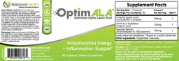 Label for OptimALA Optimized Alpha Lipoic Acid
