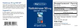 Label for Nattokinase 50 mg NSK-SD 1000 FU