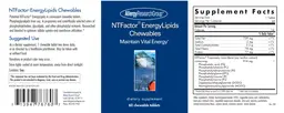 Label for NTFactor EnergyLipids Chewables