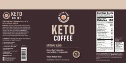 Label for Keto Coffee Original Blend