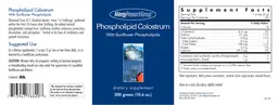 Label for Phospholipid Colostrum with Sunflower Phospholipids