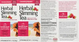 Label for Herbal Slimming Tea Cranraspberry