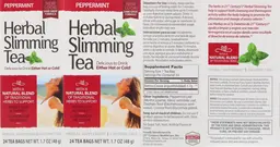 Label for Herbal Slimming Tea Peppermint