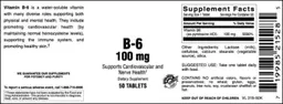 Label for B-6 100 mg
