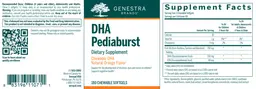 Label for DHA Pediaburst Natural Orange Flavor