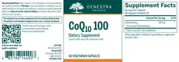 Label for CoQ10 100