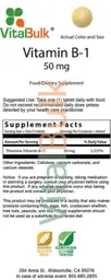 Label for Vitamin B-1 50 mg