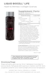 Label for Liquid Biocell Life