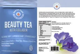 Label for Beauty Tea with Collagen Berries & Cream