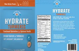 Label for Hydrate Turmeric Turmeric Flavor