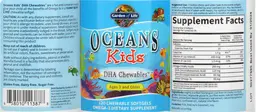 Label for Oceans Kids DHA Chewables Berry Lime