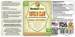 Label for Devil's Claw Sugar Free