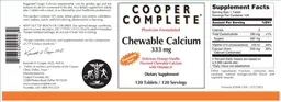Label for Chewable Calcium 333 mg