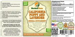 Label for California Poppy and Lavender Sugar Free
