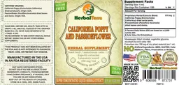 Label for California Poppy and Passionflower Sugar Free
