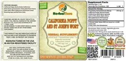 Label for California Poppy and St John's Wort Sugar Free