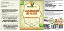 Label for California Poppy and Valerian Sugar Free