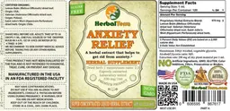 Label for Anxiety Relief Sugar Free