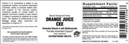 Label for Orange Juice Cee