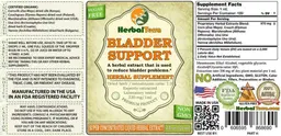Label for Bladder Support Sugar Free