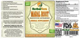 Label for Maral Root Alcohol Free